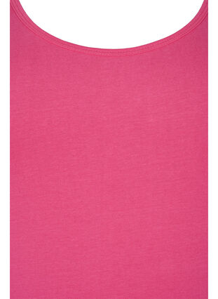 Solid färg bas topp i bomull, Hot Pink, Packshot image number 2