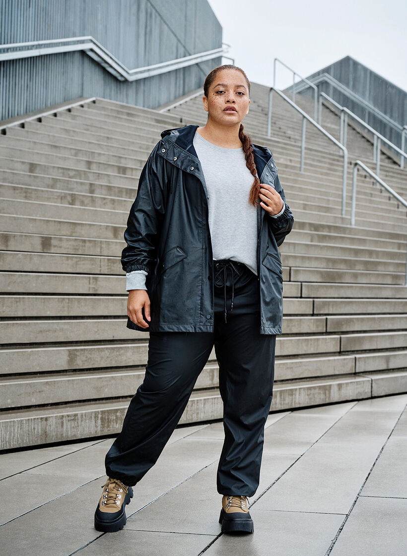 Regnbyxor med tejpade sömmar, Black, Image image number 0