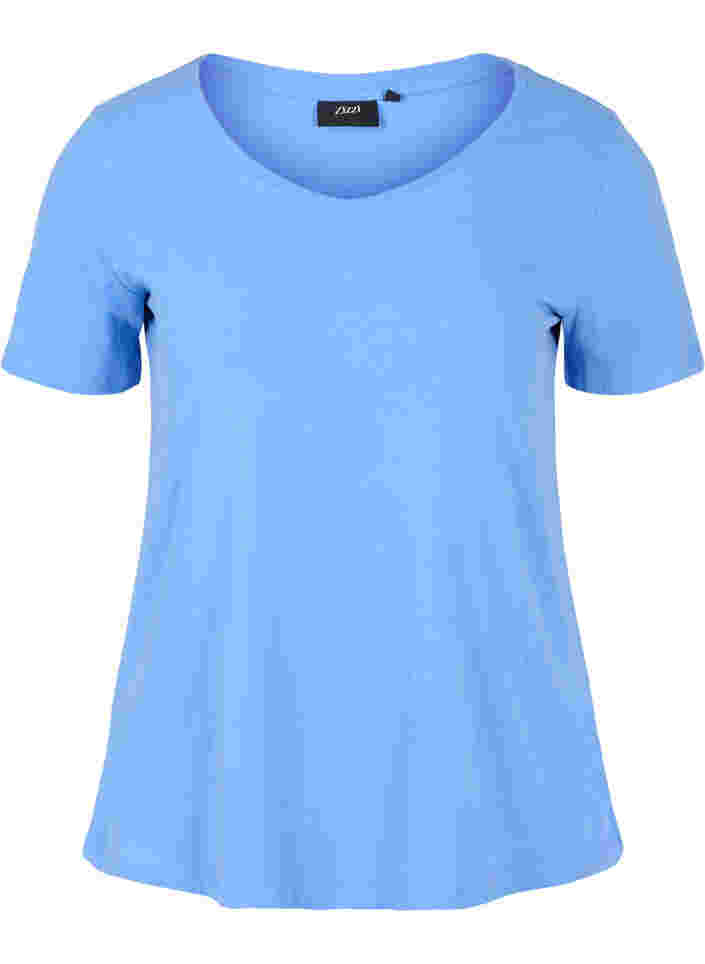 Enfärgad t-shirt i bomull, Ultramarine