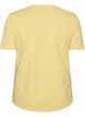 T-shirt i bomull med tryck, Gul, Packshot image number 1