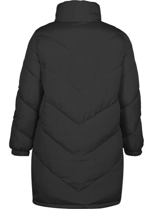 Lång höghalsad jacka, Black, Packshot image number 1