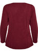 Blus i jersey med ribbad textur och a-linjeformad passform, R&ouml;d, Packshot image number 1