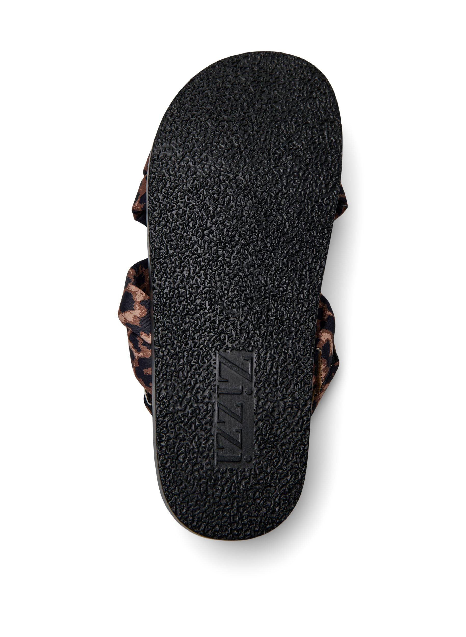 Zizzi Wide fit - Sandal med knutdetalj, Brun, Packshot image number 4