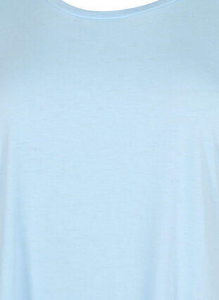 Kortärmad t-shirt i bomullsmix, Chambray Blue , Packshot image number 2