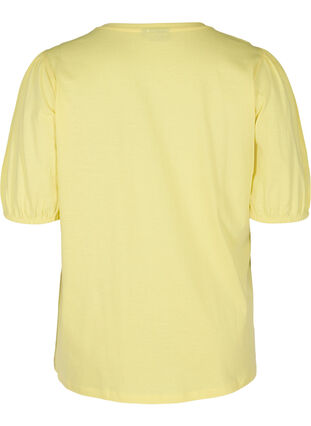 T-shirt med lös passform och ärmar som går till armbågen, Pale Banana, Packshot image number 1