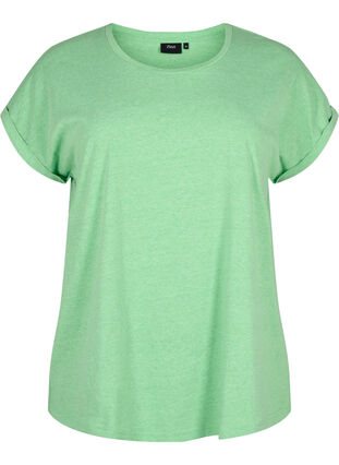 Neonfärgad bomulls t-shirt, Neon Green, Packshot image number 0