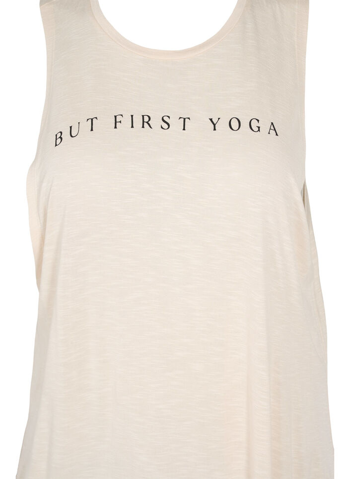 Ärmlös träningstopp i viskos, Lilac Ash w. BlackP., Packshot image number 2