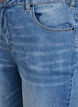 7/8-jeans med uppvik och h&ouml;g midja, Bl&aring;, Packshot image number 2
