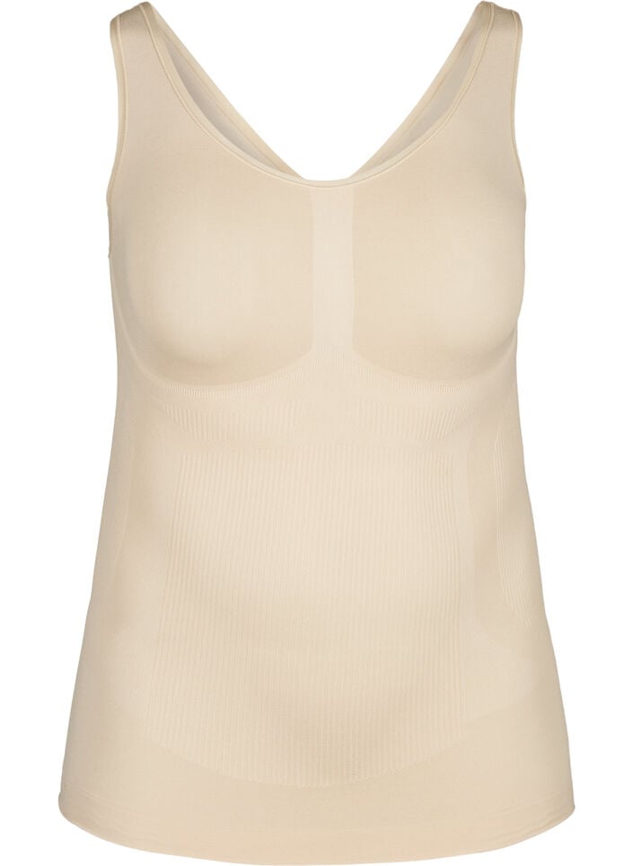 Shapeweartopp med breda remmar, Beige, Packshot image number 0