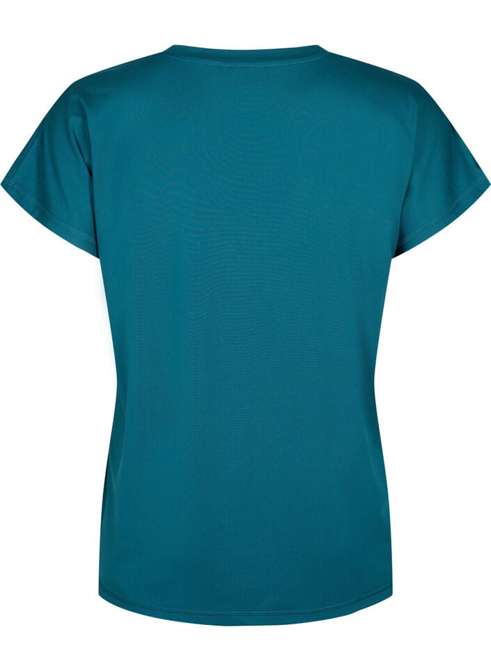 Tr&auml;nings-t-shirt med v-ringning och l&ouml;s passform, Gr&ouml;n, Packshot image number 1