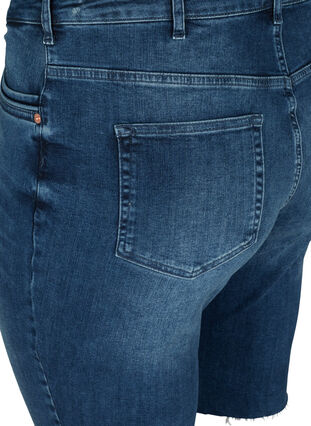 Amy jeansshorts med hög midja, Blue denim, Packshot image number 3