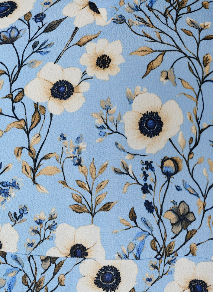 Kort kl&auml;nning med blomm&ouml;nster, Bl&aring;, Packshot image number 2