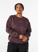 Sweatshirt med statementdetalj, Brun, Model image number 2