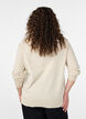Finstickad kofta med rund halsringning, Beige, Model image number 2