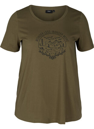 T-shirt med tryck, Ivy Green WONDER, Packshot image number 0