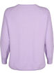 Pullover i ekologisk bomull med strukturmönster, Lavender, Packshot image number 1