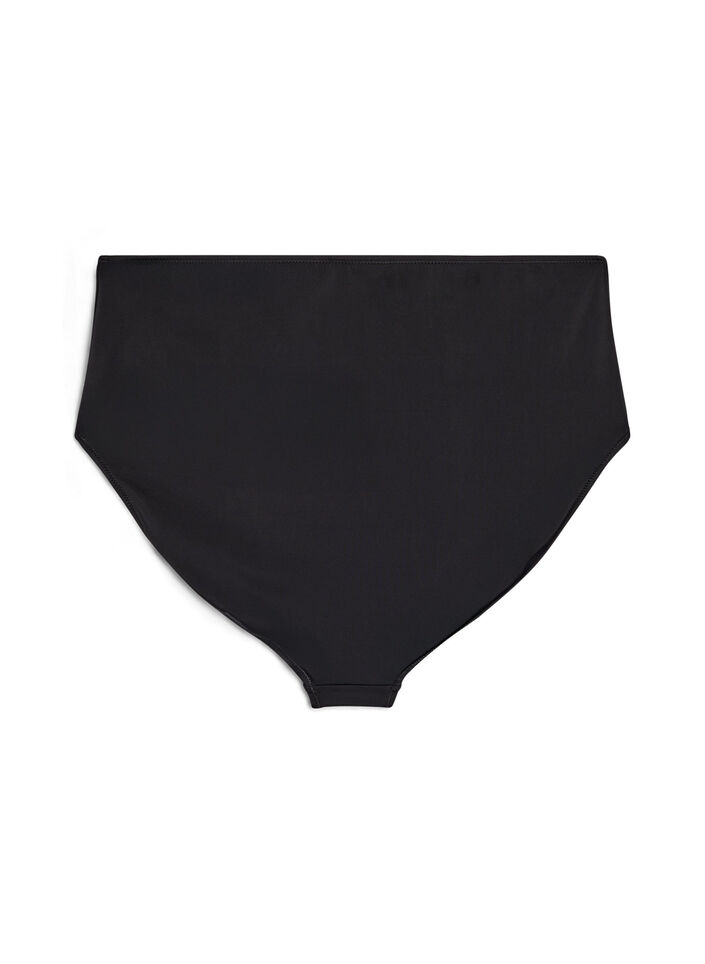 Enf&auml;rgad bikinitrosa med h&ouml;g midja, Svart, Packshot image number 1