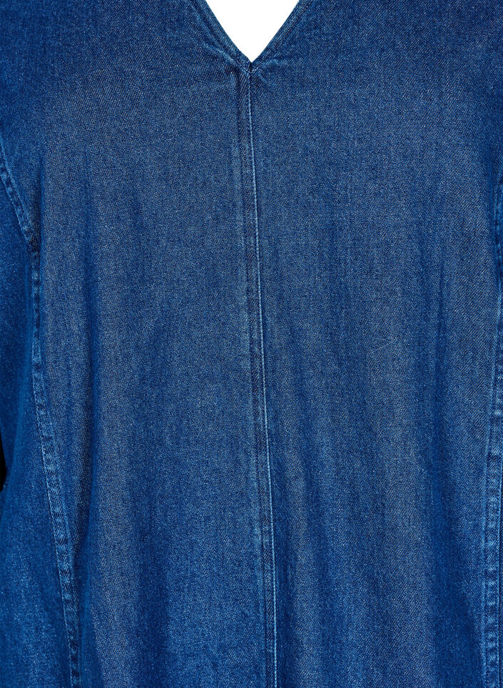 Kort jeanskl&auml;nning med 3/4-&auml;rm, Bl&aring;, Packshot image number 2