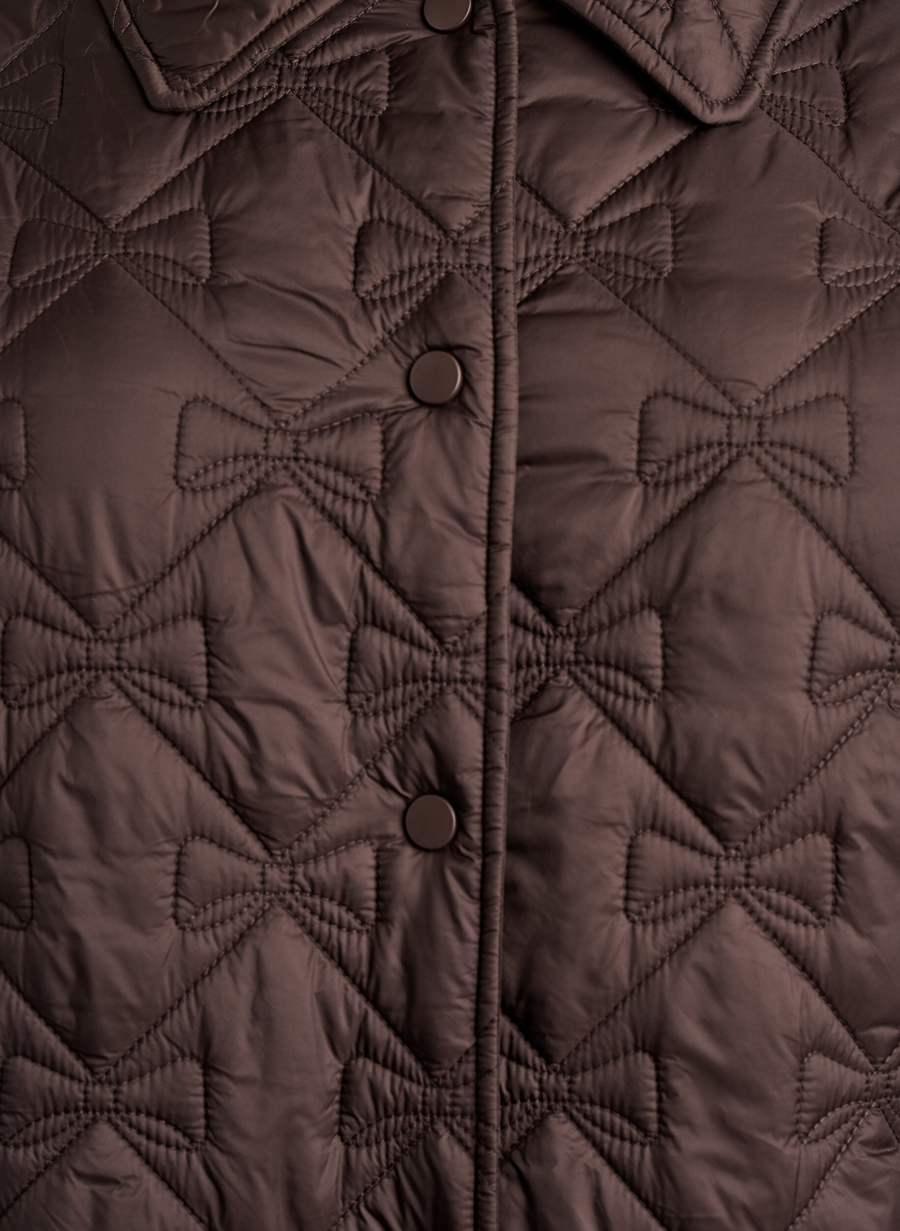 ZizziL&auml;tt vadderad jacka med dekorativ quiltning, Brun, Packshot image number 2