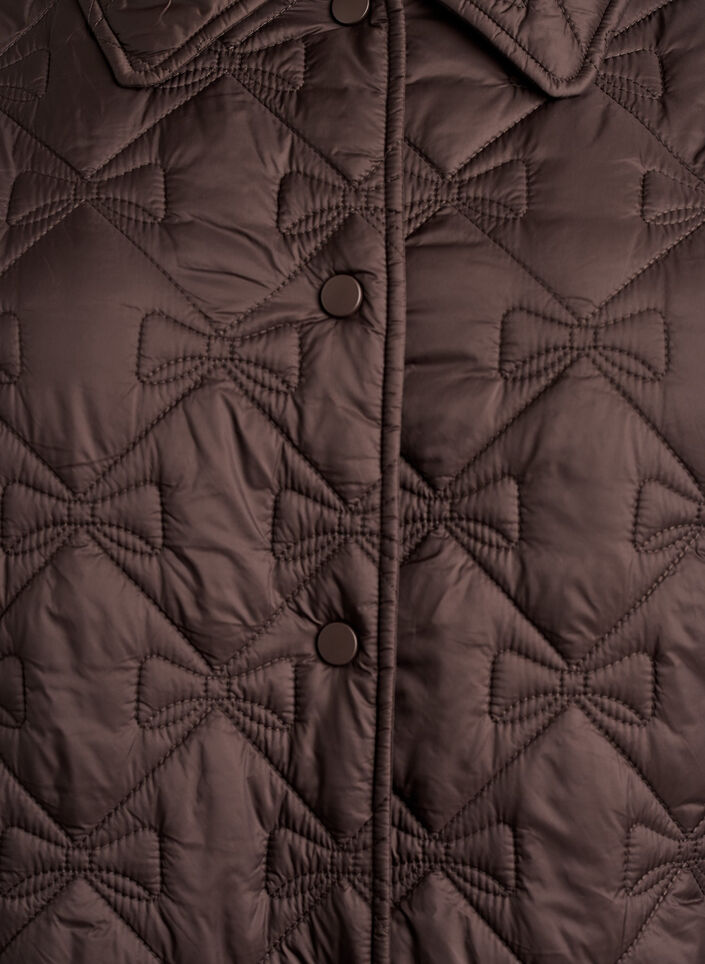 L&auml;tt vadderad jacka med dekorativ quiltning, Brun, Packshot image number 2