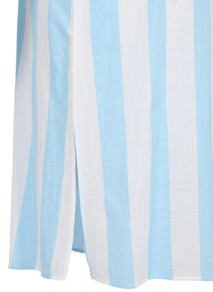 Kortärmad skjortklänning i bomull med ränder, Blue Bell Stripe, Packshot image number 3