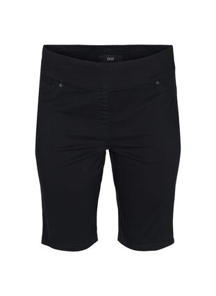 Figurnära shorts med bakfickor, Black, Packshot image number 0