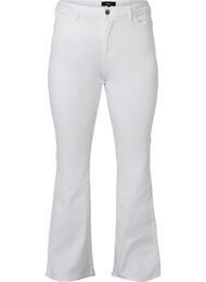 Ellen bootcut jeans med hög midja, White, Packshot