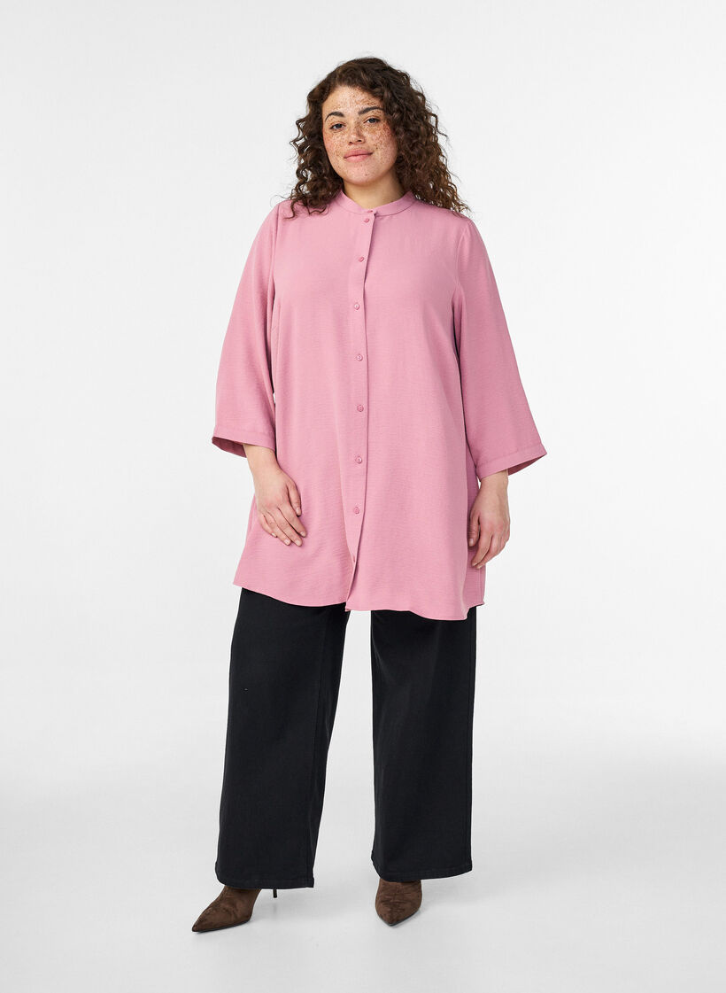 Tunika med 3/4-&auml;rmar, Rosa, Model image number 1