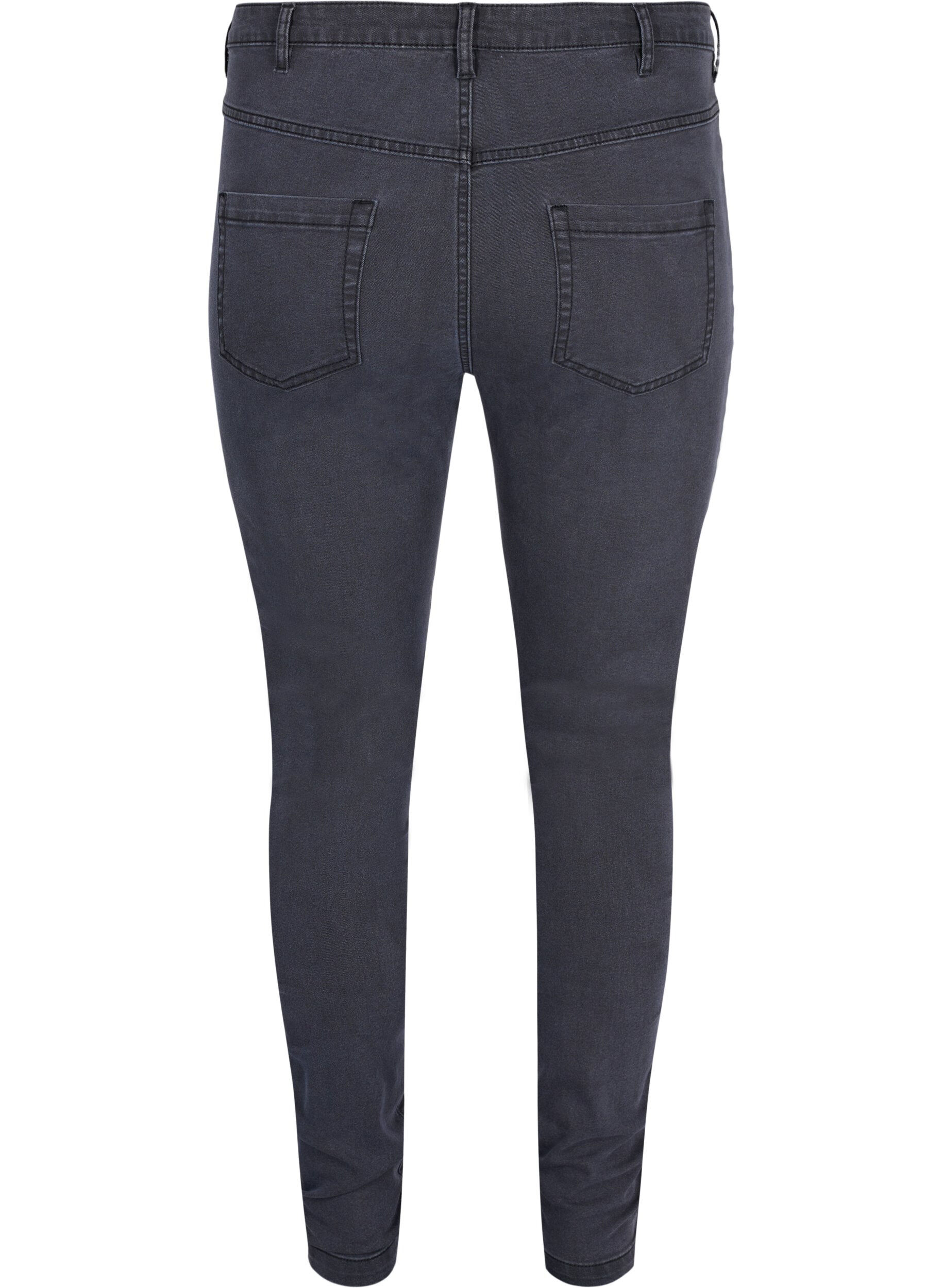 Zizzi Super slim Amy jeans med h&ouml;g midja, Gr&aring;, Packshot image number 1