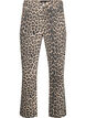 Jeans med leopardmönster i rak passform, Brun, Packshot image number 0