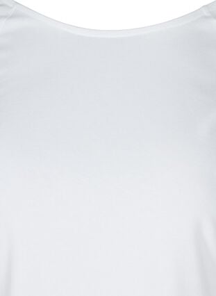 T-shirt i bomull med 2/4 ärmar, White, Packshot image number 2