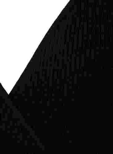 Stickad tröja med omlott, Black, Packshot image number 2