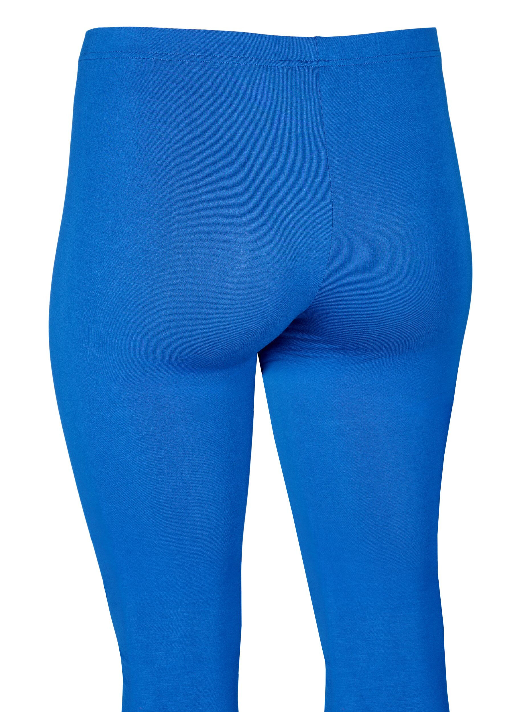 Zizzi Basleggings i viskos, Bl&aring;, Packshot image number 3