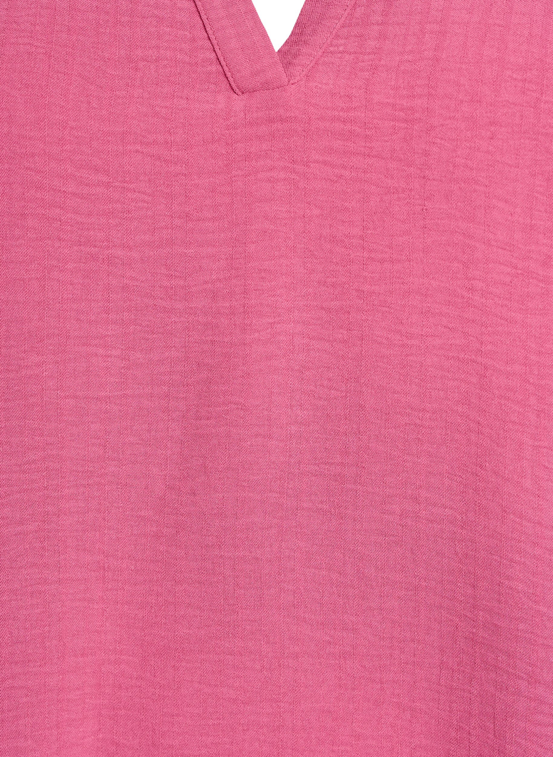 Zizzi L&ouml;s blus med korta &auml;rmar, R&ouml;d, Packshot image number 2