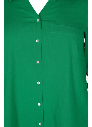 Blus med 3/4-ärmar och knappar, Jolly Green, Packshot image number 2