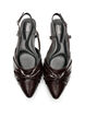 Slingback med rosett och lack-look, Brun, Packshot image number 2