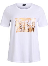 T-shirt med tryck, Vit