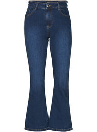 Högmidjade Ellen bootcut jeans, Dark blue denim