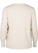 FLASH - Stickad blus med rund hals, Beige, Packshot image number 1