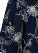 Kort A-linjeformad kl&auml;nning med broderat m&ouml;nster, Bl&aring;, Packshot image number 3