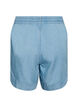 Shorts i denimlook med res&aring;r i midjan och dragsko, Bl&aring;, Packshot image number 1
