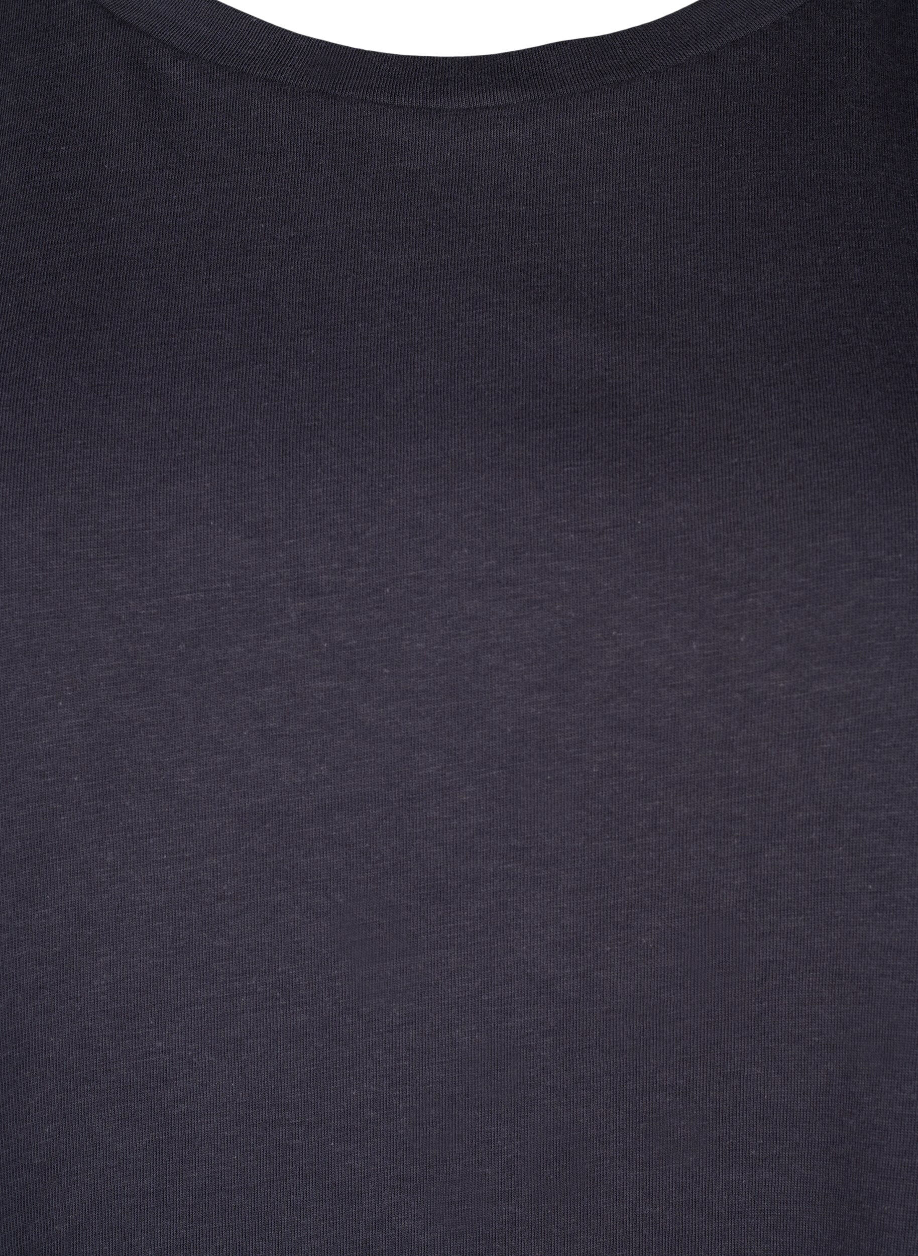 ZizziKort&auml;rmad t-shirt i bomullsblandning, Gr&aring;, Packshot image number 2