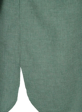 Skjortblus med v-ringning och fickor, Balsam Green, Packshot image number 3