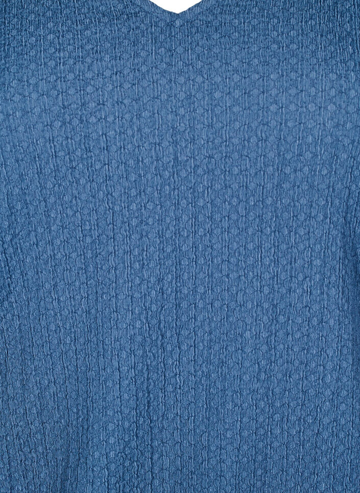 FLASH - Blus med textur och långa ärmar, Sargasso Sea, Packshot image number 2