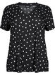 V-ringad t-shirt med tryck, Black Dot, Packshot image number 0