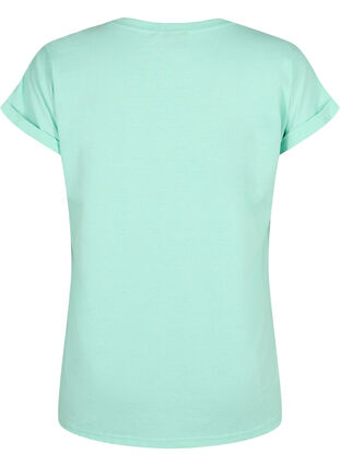 Kortärmad t-shirt i bomullsmix, Cabbage, Packshot image number 1