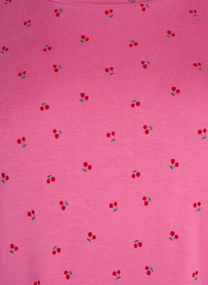 Pyjamastr&ouml;ja i viskos med helt&auml;ckande m&ouml;nster, Rosa, Packshot image number 2