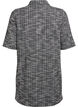 Kort kl&auml;nning i texturerad jersey med grafiskt rutm&ouml;nster, Vanilla, Packshot image number 1