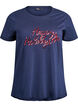 Jul-t-shirt i ekologisk bomull, Bl&aring;, Packshot image number 0