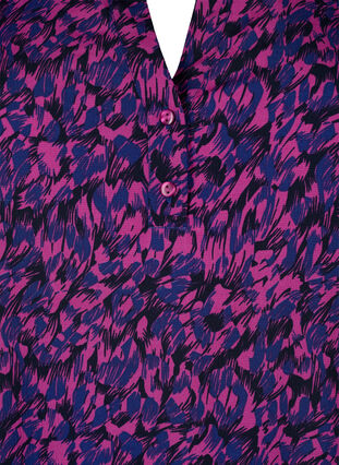 FLASH - Långärmad blus med tryck, Pink Blue AOP, Packshot image number 2